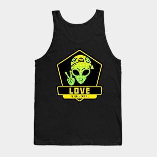 Love is Universal Peaceful Alien Tank Top